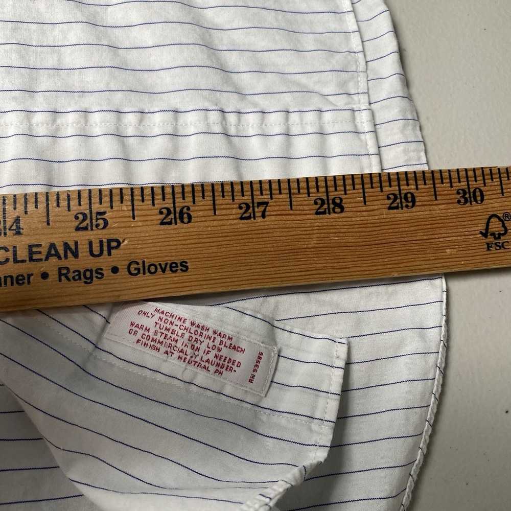 Brooks Brothers 346 Shirt 15 2 3 L/S Button Up Regular Fit White Striped - Picture 5 of 8